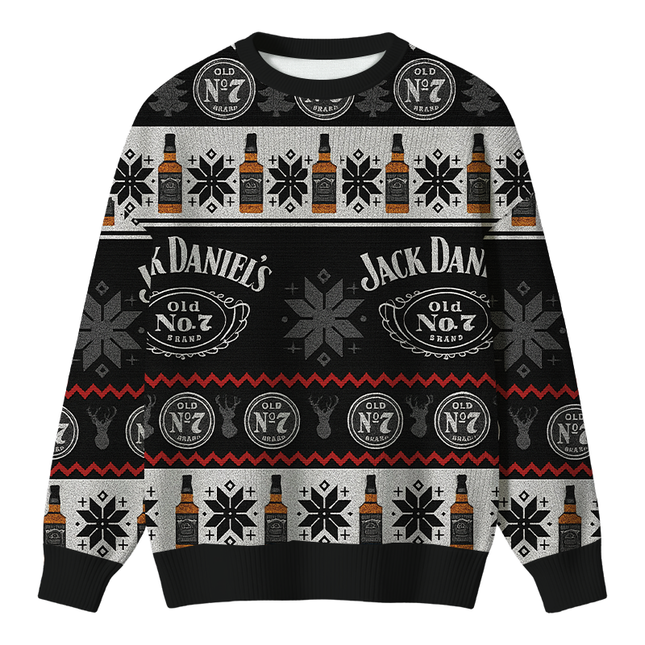 Uglysweatershops Black Jack Christmas Ugly Sweater