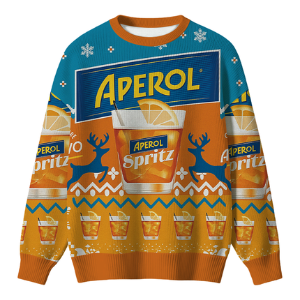 Uglysweatershops Orange Beer Christmas Ugly Sweater