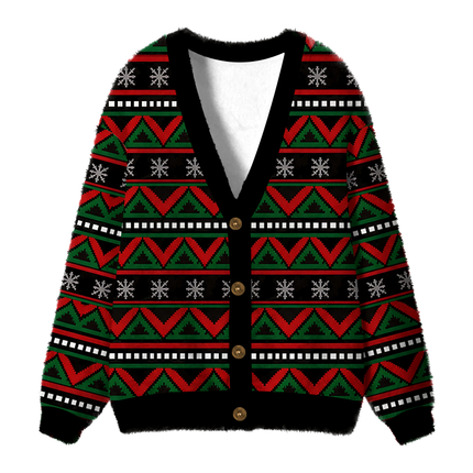 Uglysweatershops Stole Funny Fuzzy Ugly Cardigan Sweatshirt
