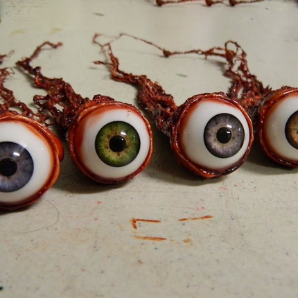 Uglysweatershops Halloween Realistic Tearing Bloodshot Eyeball Props