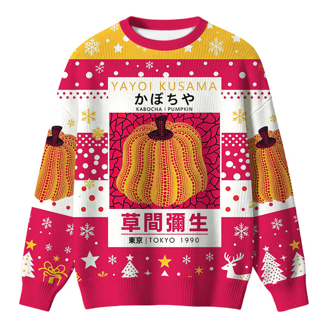 Uglysweatershops Art Golden Pumpkin Christmas Ugly Sweater