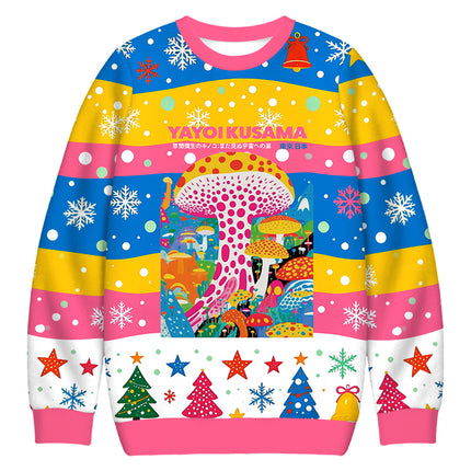 Uglysweatershops Psychedelic Mushrooms Christmas Ugly Sweatshirt