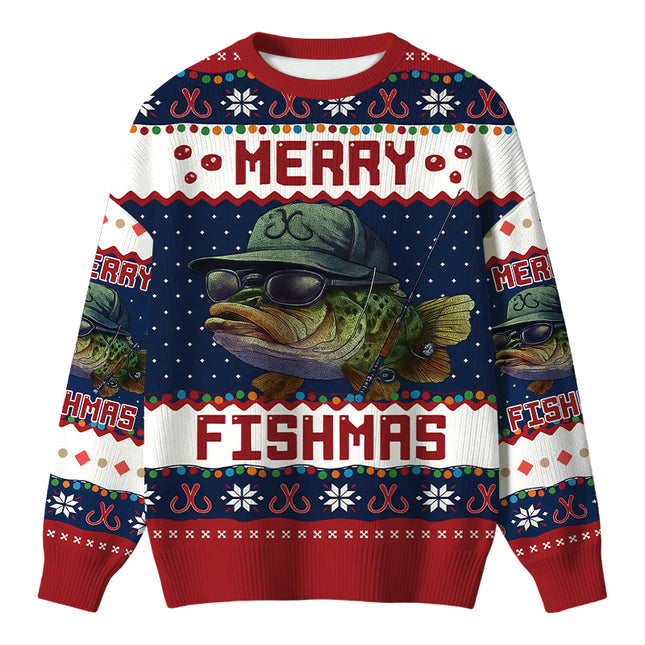 Uglysweatershops Merry Fishmas Christmas Ugly Sweater
