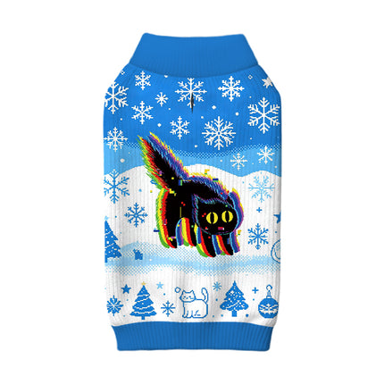 Uglysweatershops Technicat Glitch Dog & Cat Pet Sweater