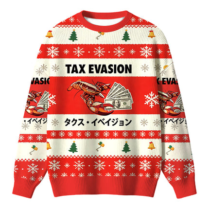 Uglysweatershops Red Tux Evasion Funny Christmas Ugly Sweater