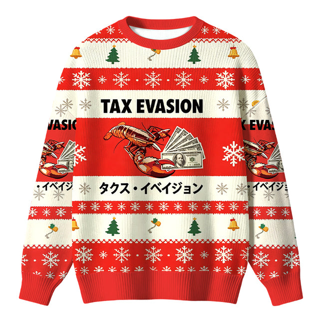 Uglysweatershops Red Tux Evasion Funny Christmas Ugly Sweater