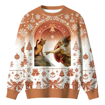 Uglysweatershops The Creation of Cat Christmas Ugly Sweater