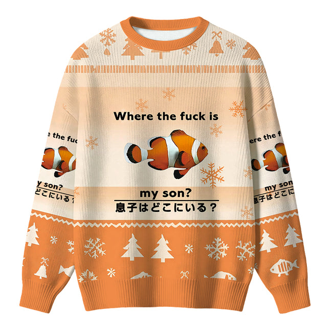 Uglysweatershops Fish Looking For Son Christmas Ugly Sweater