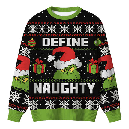 Uglysweatershops Define Naughty Christmas Ugly Sweater