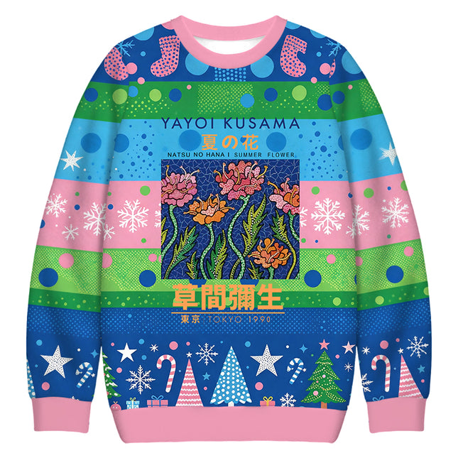 Uglysweatershops Summer Flowers Vintage Christmas Ugly Sweatshirt