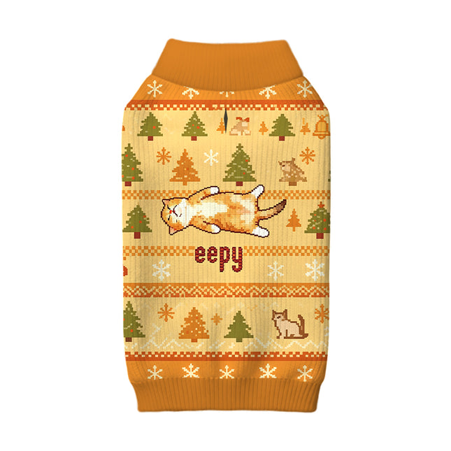 Uglysweatershops Silly Sleepy Cat Meme Dog & Cat Pet Sweater