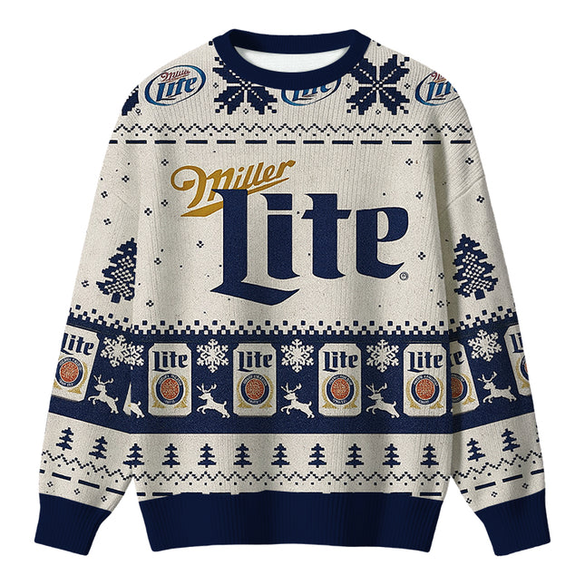 Uglysweatershops Blue Lite Christmas Ugly Sweater