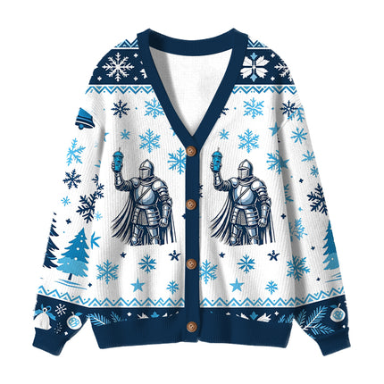 Uglysweatershops Funny Medieval Times Meme Ugly Cardigan Sweater