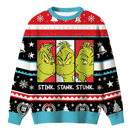 Uglysweatershops Stink Stank Stunk Christmas Ugly Sweater
