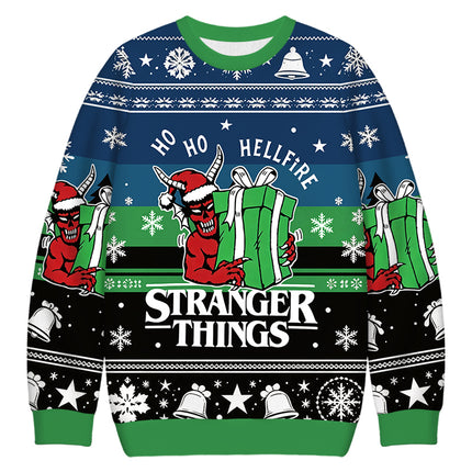 Uglysweatershops Dark Christmas Demon Christmas Ugly Sweatshirt