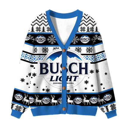 Uglysweatershops Busch Vintage Ugly Cardigan Sweater