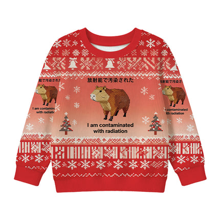 Uglysweatershops Capybara Contaminated By Radiation Kids Ugly Sweater