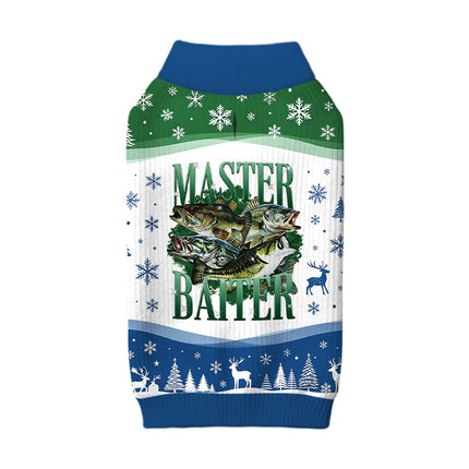 Uglysweatershops Master Baiter Retro Dog & Cat Pet Sweater