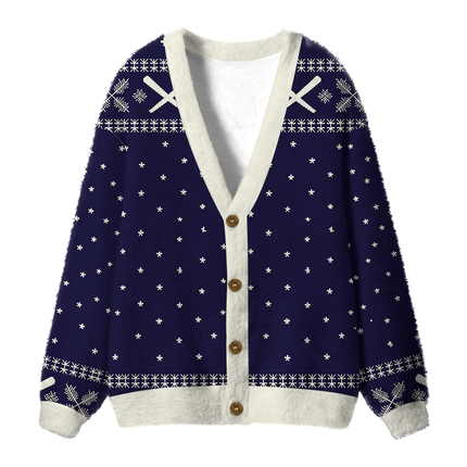 Uglysweatershops You're Killing Me Fuzzy Ugly Cardigan Sweatshirt