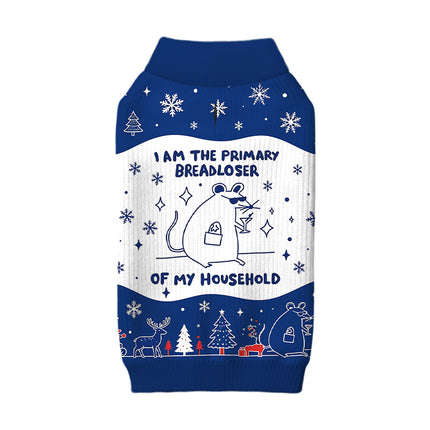 Uglysweatershops I Am the Primary Breadloser of My Household Dog & Cat Pet Sweater