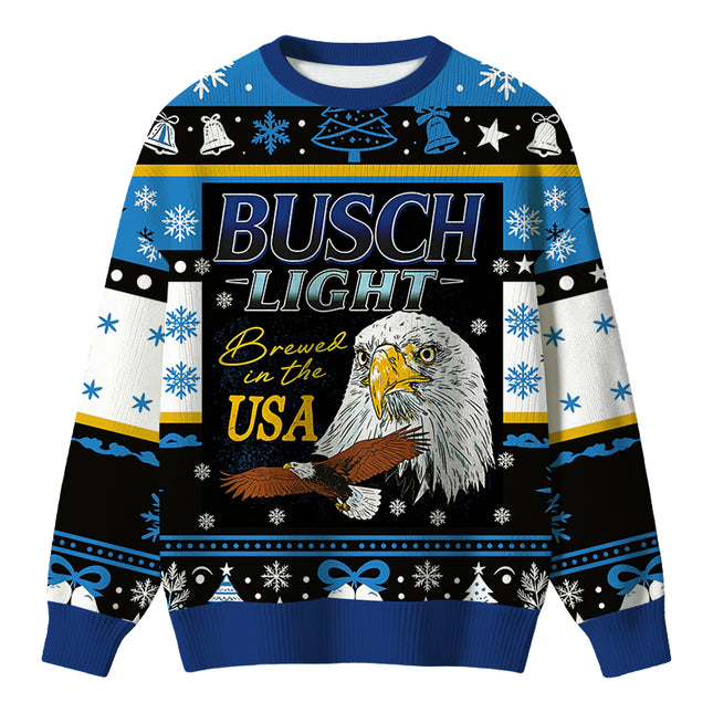 Uglysweatershops Bald Eagle Christmas Ugly Sweater