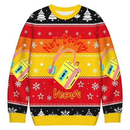 Uglysweatershops Not Today Christmas Ugly Sweatshirt