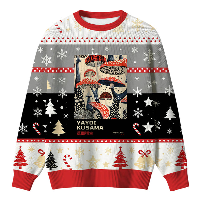Uglysweatershops Art Dancing Mushroom Christmas Ugly Sweater