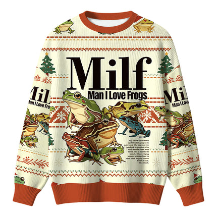 Uglysweatershops Man I Love Frogs Meme Christmas Ugly Sweater