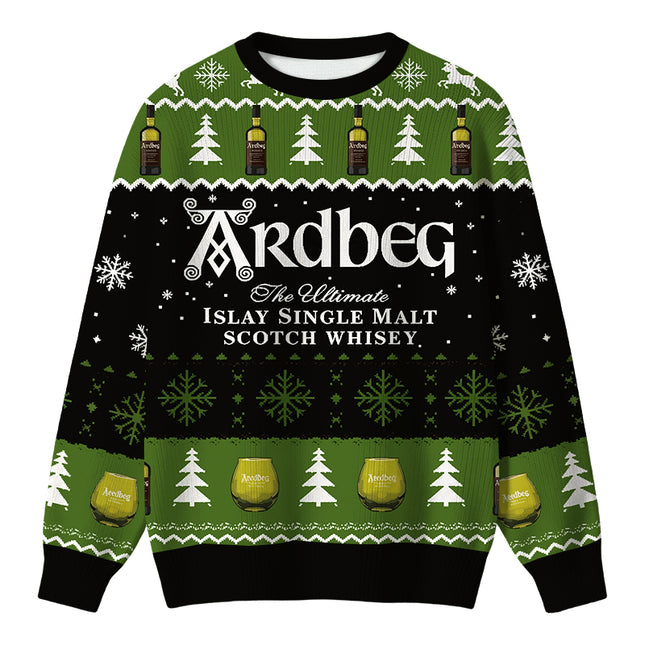 Uglysweatershops Black Beer Christmas Ugly Sweater
