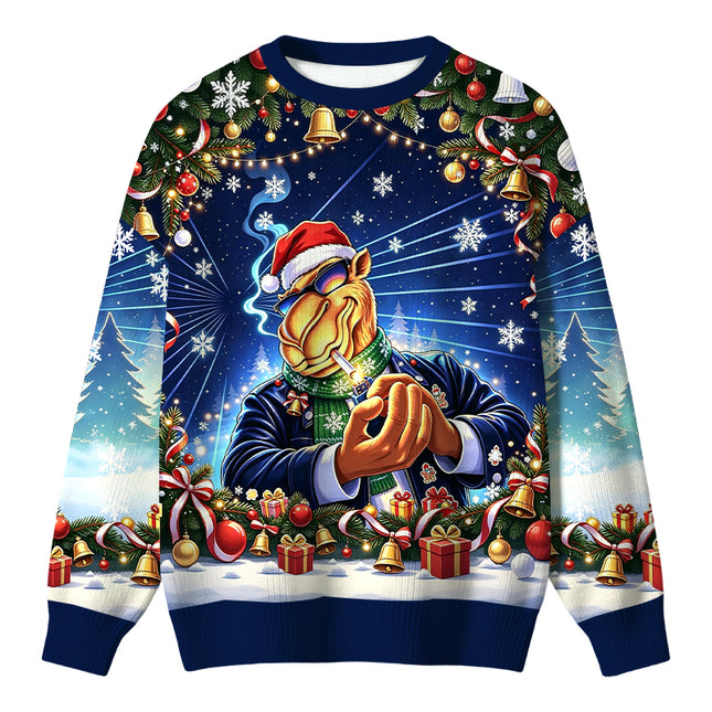 Uglysweatershops Classic Cigarettes Christmas Ugly Sweater