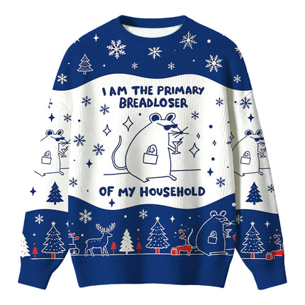 Uglysweatershops I Am the Primary Breadloser of My Household Christmas Ugly Sweater