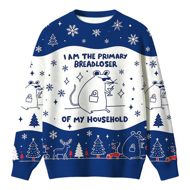 Uglysweatershops I Am the Primary Breadloser of My Household Christmas Ugly Sweater