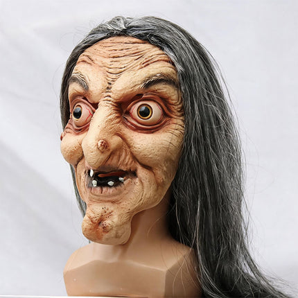 Uglysweatershops Halloween Terrifying Long-haired Witch Hood