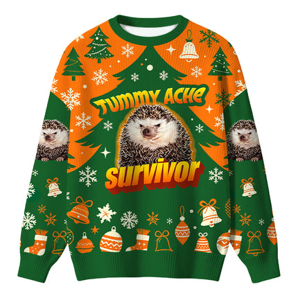 Uglysweatershops Tummy Ache Survivor Meme Christmas Ugly Sweater