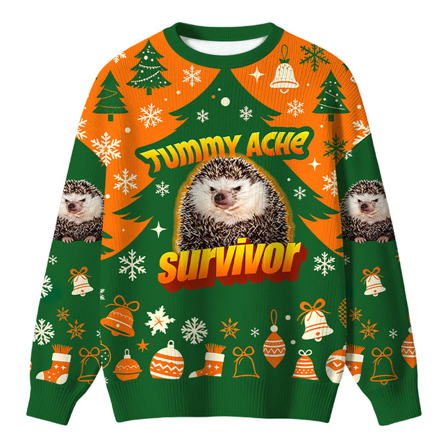 Uglysweatershops Tummy Ache Survivor Meme Christmas Ugly Sweater