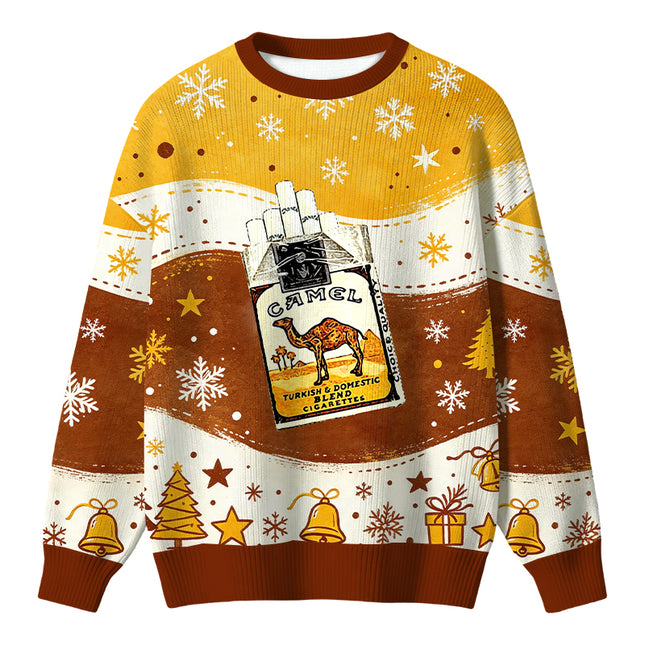Uglysweatershops Brand Cigarettes Christmas Ugly Sweater