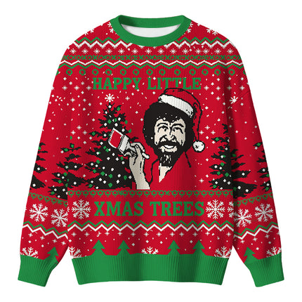 Uglysweatershops Happy Little Xmas Trees Christmas Ugly Sweater