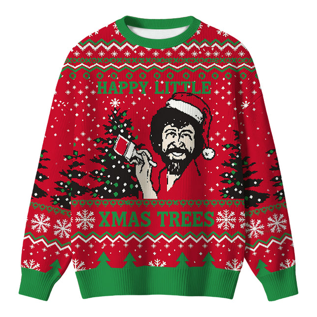Uglysweatershops Happy Little Xmas Trees Christmas Ugly Sweater