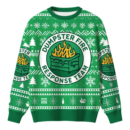 Uglysweatershops Dumpster Fire Response Team Christmas Ugly Sweater
