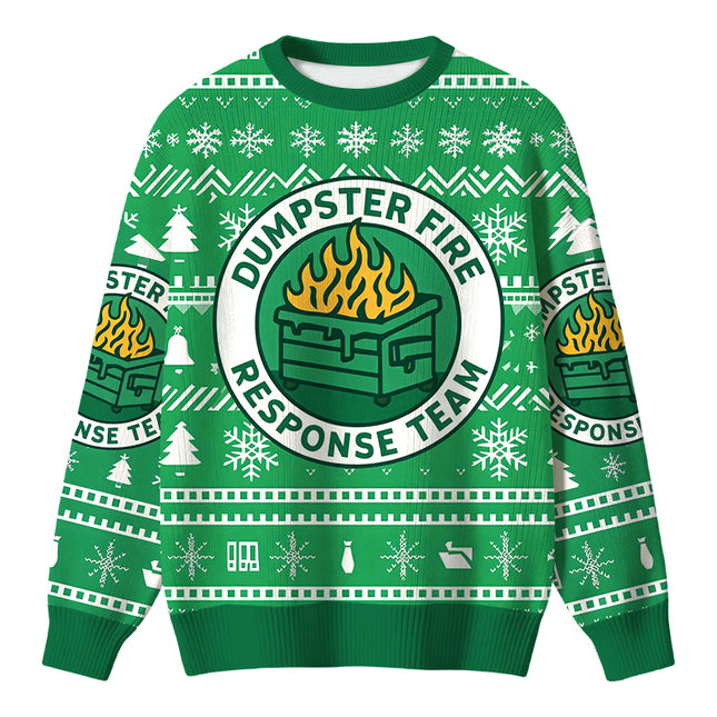 Uglysweatershops Dumpster Fire Response Team Christmas Ugly Sweater