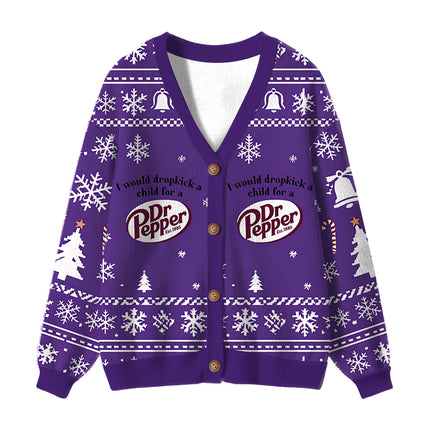Uglysweatershops I Would Dropkick A Child Ugly Cardigan Sweater