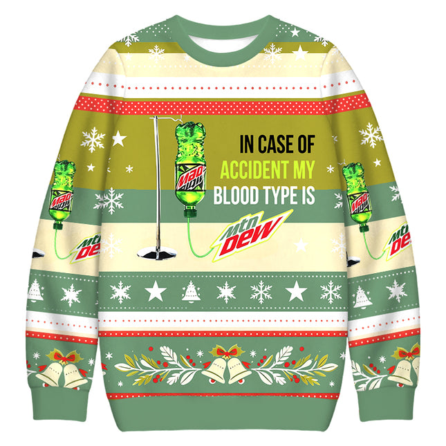 Uglysweatershops In case of accident Christmas Ugly Sweatshirt