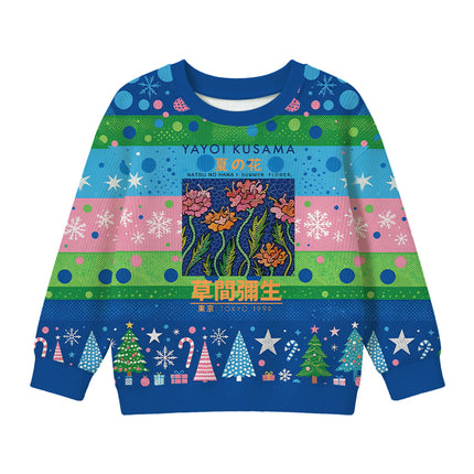 Uglysweatershops Summer Flowers Vintage Kids Ugly Sweater