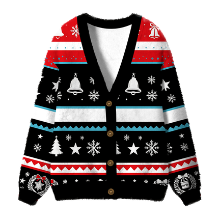 Uglysweatershops Stink, Stank, Stunk Fuzzy Ugly Cardigan Sweatshirt