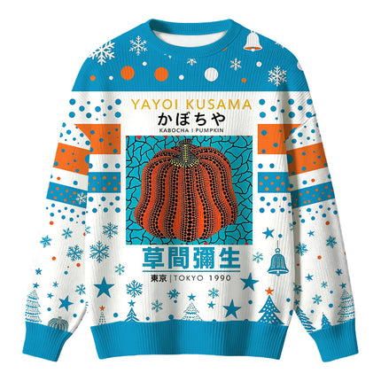 Uglysweatershops Orange Red Pumpkin Christmas Ugly Sweater