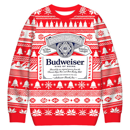 Uglysweatershops Retro Ornate Beer Christmas Ugly Sweatshirt