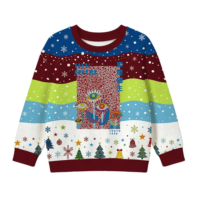Uglysweatershops Dotted Eyes Kids Ugly Sweater