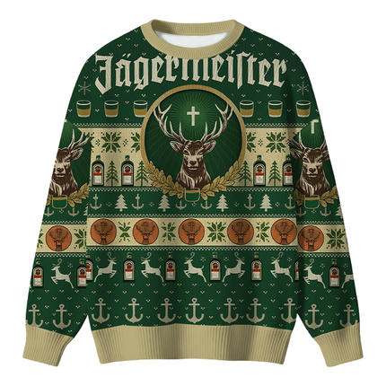 Uglysweatershops Green Beer Christmas Ugly Sweater
