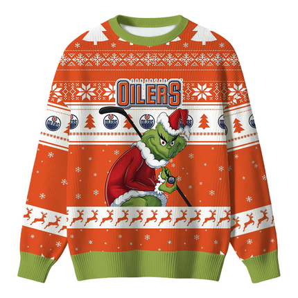 Uglysweatershops Oilers Christmas Ugly Sweater