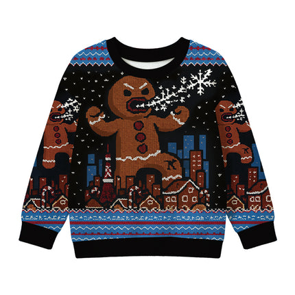 Uglysweatershops Gingerbread Monster Kids Ugly Sweater